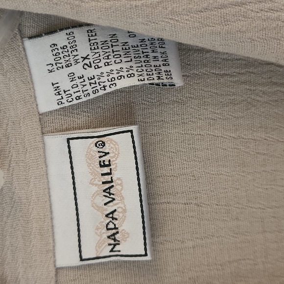 Napa Valley long sleeve thin blazer jacket size 2x nwt. - Picture 2 of 8